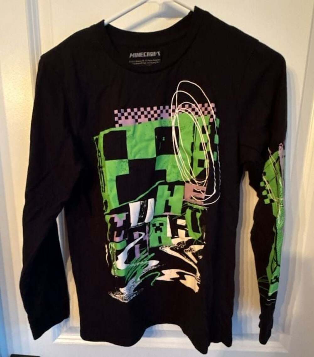 Minecraft Boys Long Sleeve Graphic Tee Shirt